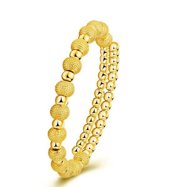 18k Gold Plated Beans Cuff Bangle gold jewelry for women - Image 3