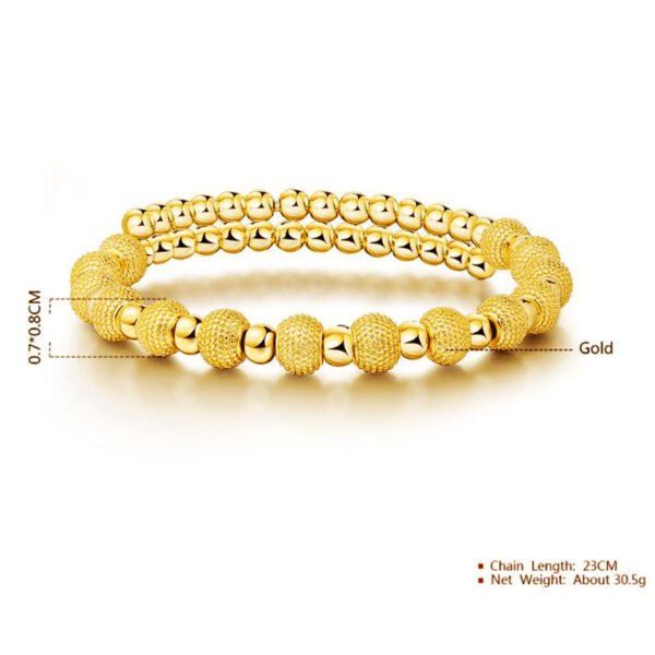 18k Gold Plated Beans Cuff Bangle gold jewelry for women - Image 4