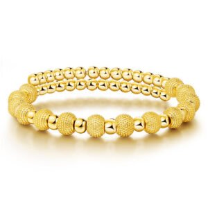 18k Gold Plated Beans Cuff Bangle gold jewelry for women