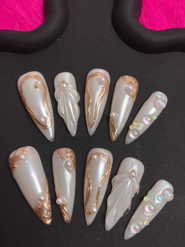 Dream Fantasy Nails: Luxurious 3D Wearable Armor for Elegance - Image 4