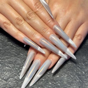 Shiny Stiletto Nails for Glam Look