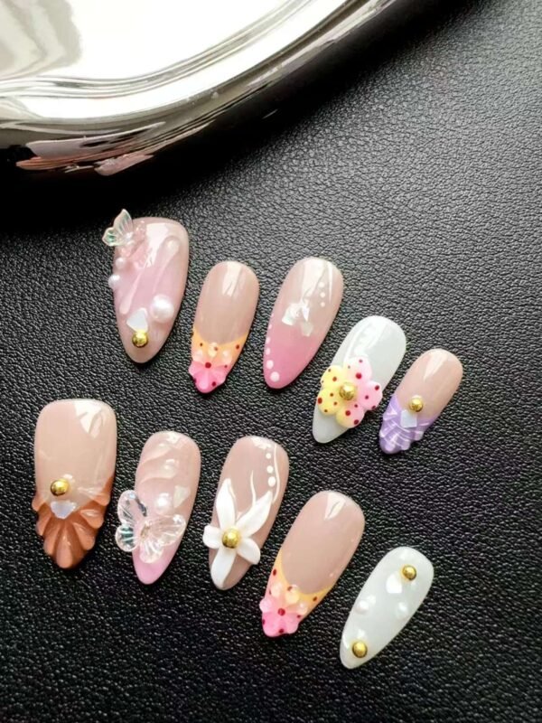 Summer 3D Flower Nails: Sweet & Charming✨