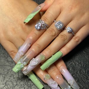 Pastel 3D Floral Nails for Summer🌸