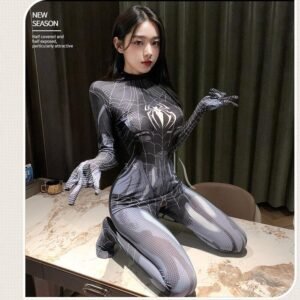 Spider-Man Zip Crotchless Sexy Lingerie